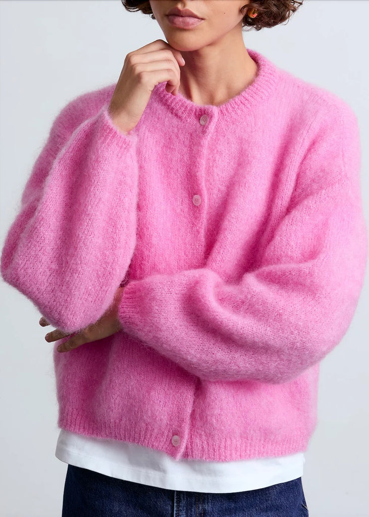 Olivia Mohair Cardigan (Pink) by surprise