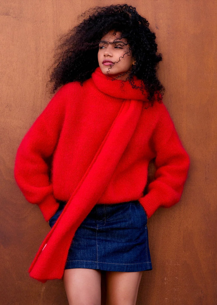 Donna Mohair Scarf (Red) by surprise