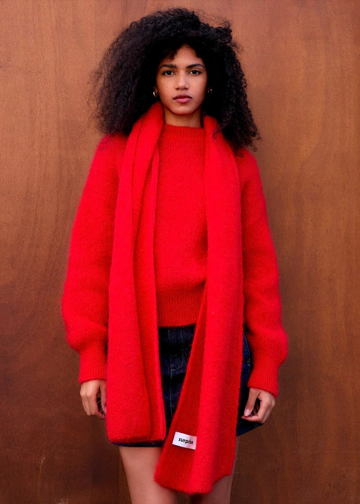 Donna Mohair Scarf (Red) by surprise