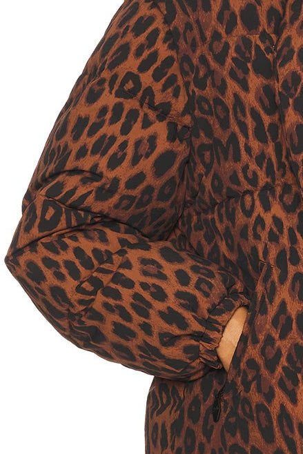 Pearl Hooded Puffer (Choc Leopard) by Damson Madder