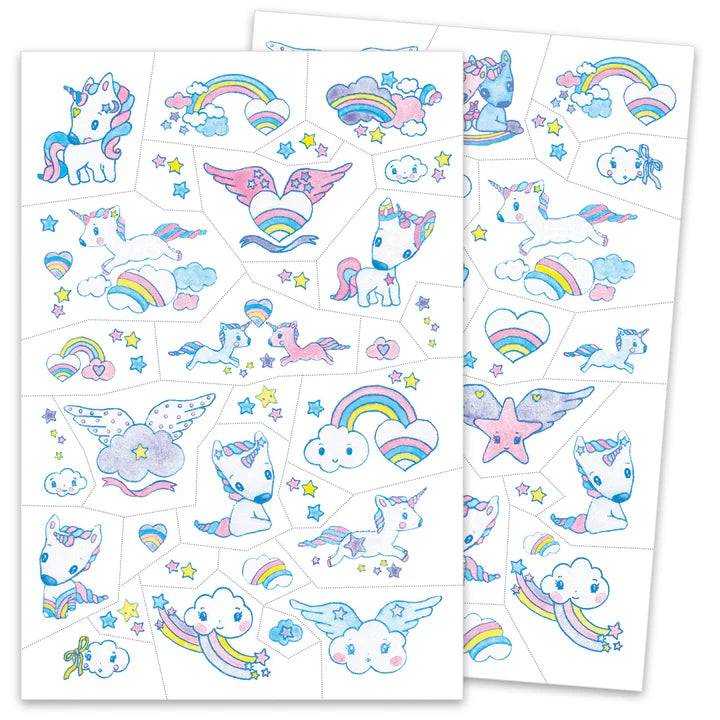 Kids Temporary Tattoos (Unicorns) by Djeco Toys