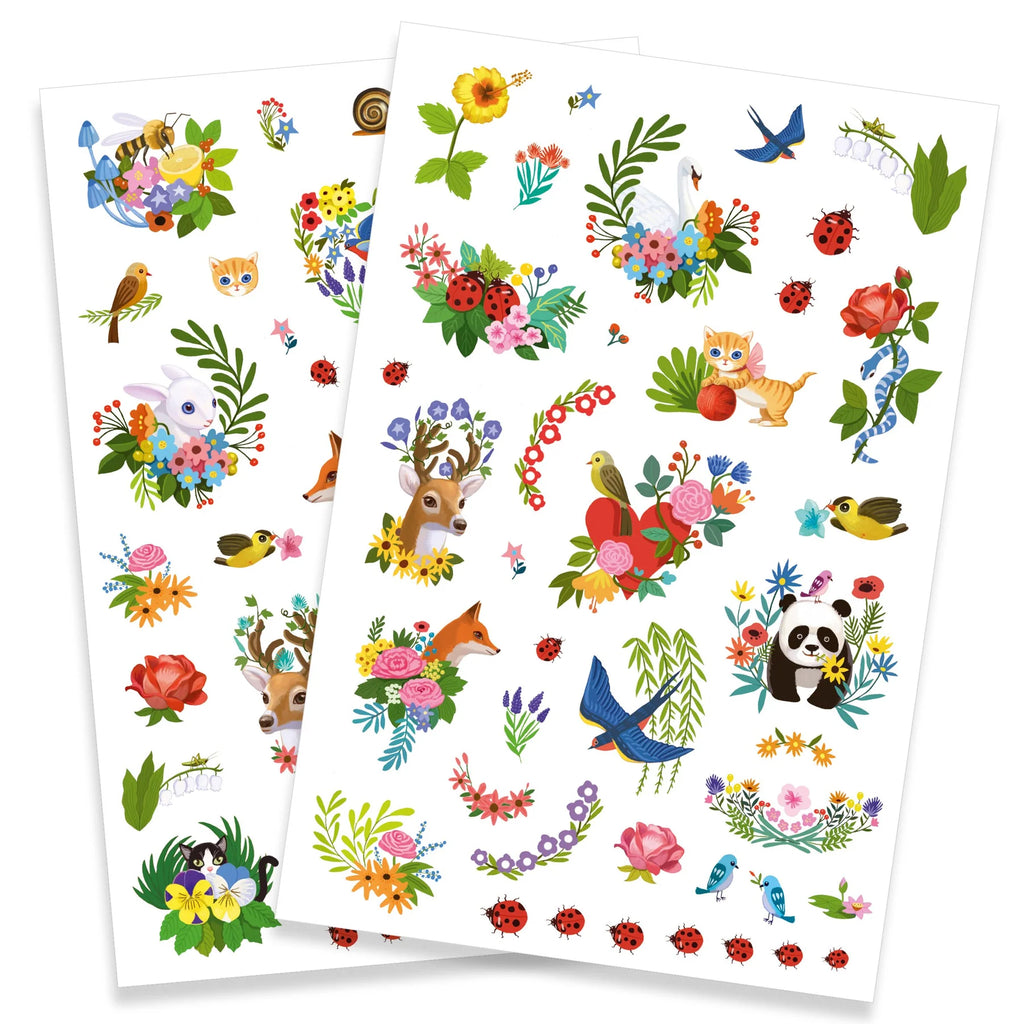 Kids Temporary Tattoos (Happy Spring) by Djeco Toys