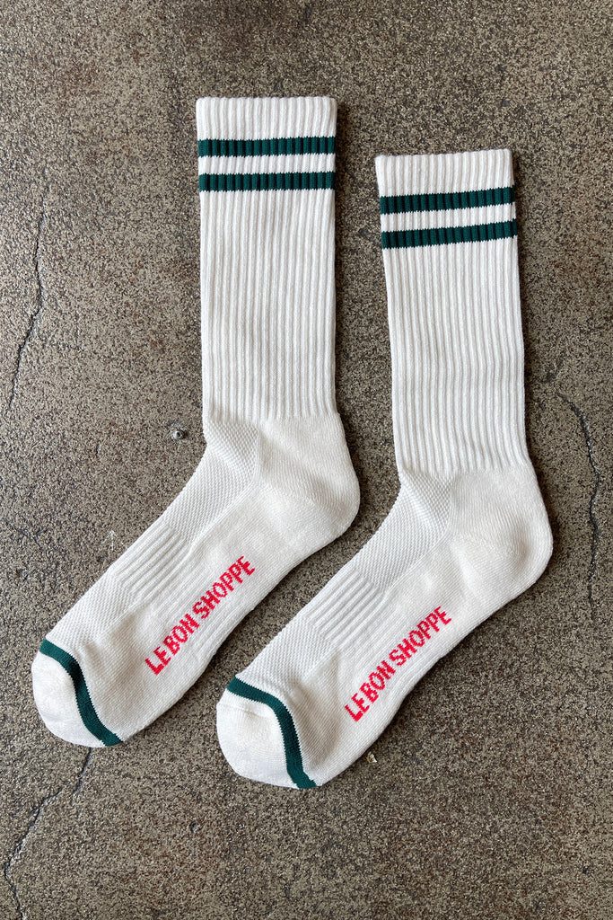 Extended Boyfriend Socks (Parchment) by Le Bon Shoppe