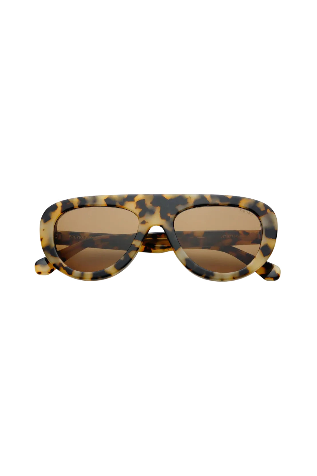 NEW FREYRS EYEWEAR jetsetter acetate aviator sunglasses in milky tortoise Jetsetter Unisex Aviator Acetate Sunglasses main image 2