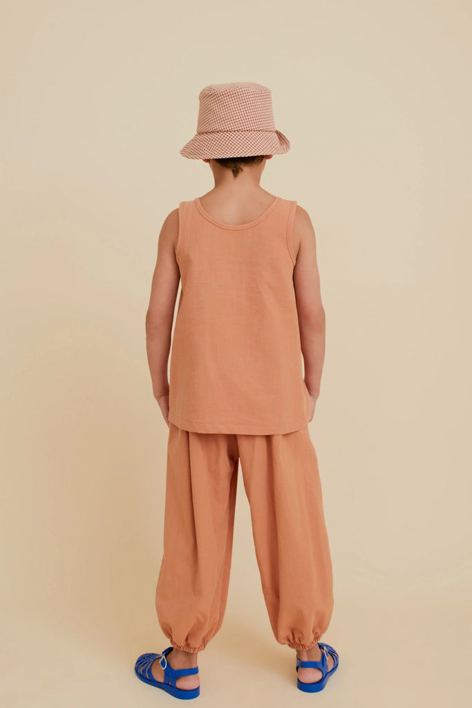 Washed Cotton Balloon Pants (Terracotta) by OXOX CLUB