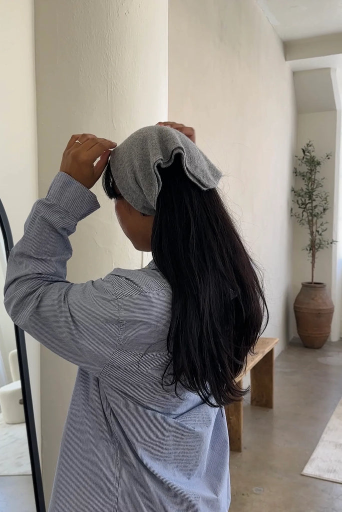 Cashmere Bandana (Heather Grey) by Le Bon Shoppe