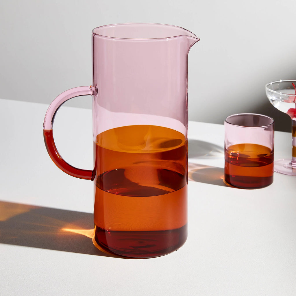 Two Tone Pitcher (Pink/Amber) by Yo Home