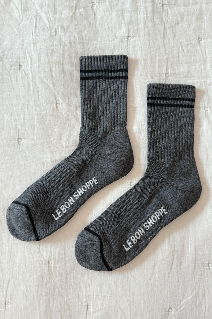 Boyfriend Socks (Charcoal) by Le Bon Shoppe