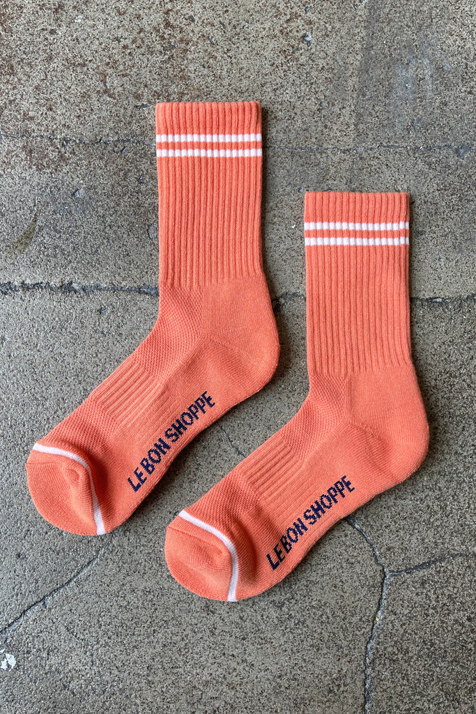Boyfriend Socks (Orange) by Le Bon Shoppe