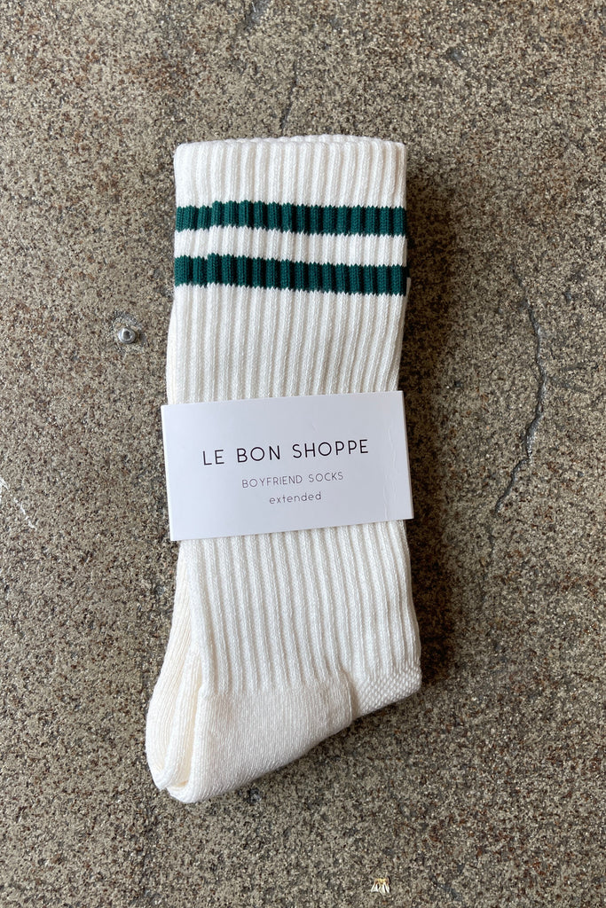 Extended Boyfriend Socks (Parchment) by Le Bon Shoppe