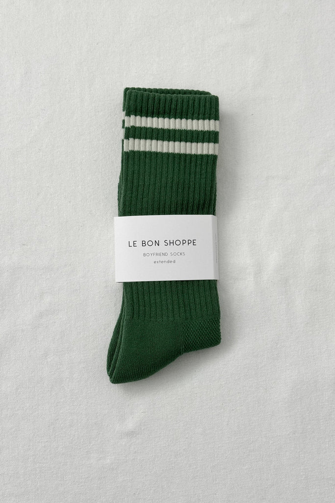 Extended Boyfriend Socks (Moss) by Le Bon Shoppe