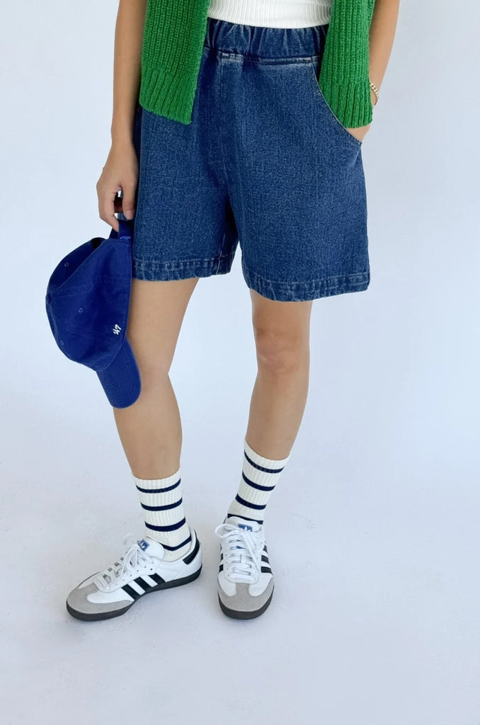 City Shorts (Blue Denim) by Le Bon Shoppe