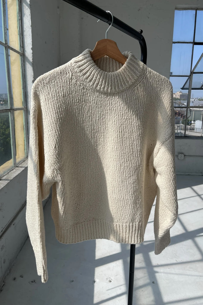 Zoe Cotton Sweater (Naturel) by Le Bon Shoppe