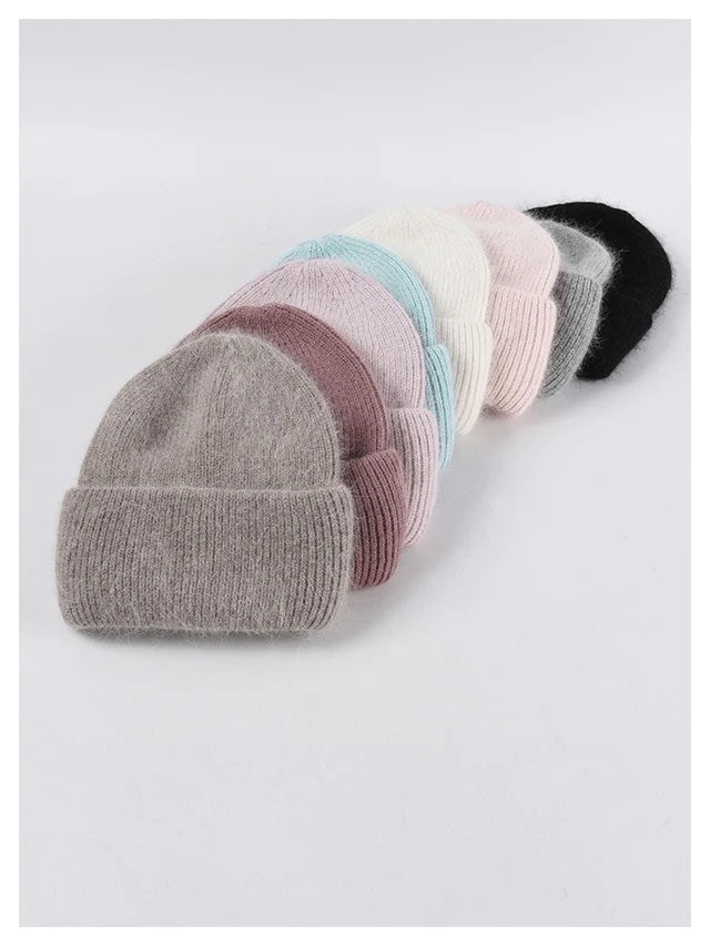 Angora Beanie (Dusty Rose) by The Yo Store