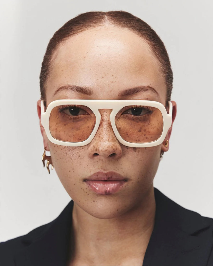 Jane Sunglasses (Ivory White) by Elisa Johnson