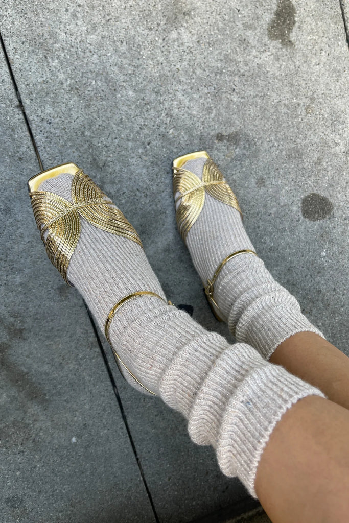 Winter Sparkle Socks (Champagne) by Le Bon Shoppe