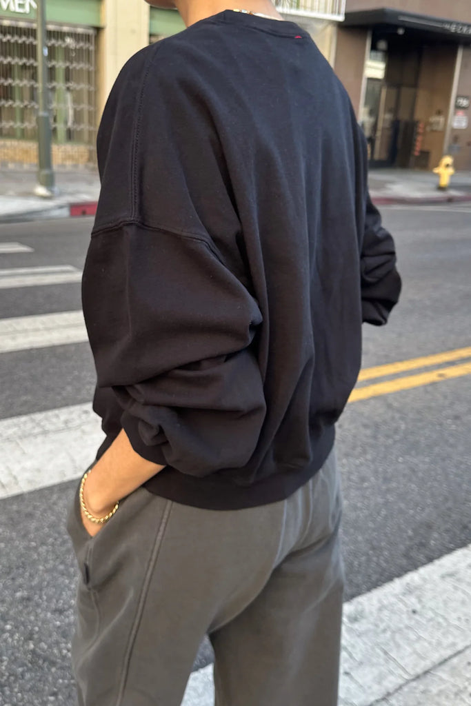 Cali Jersey Sweatshirt (True Black) by Le Bon Shoppe