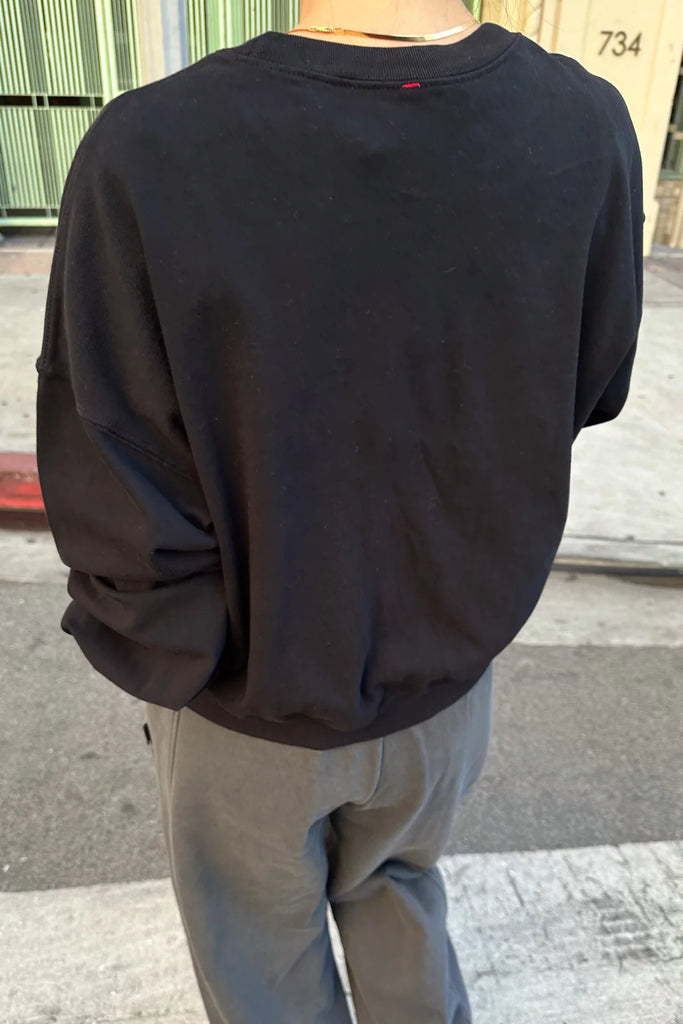 Cali Jersey Sweatshirt (True Black) by Le Bon Shoppe