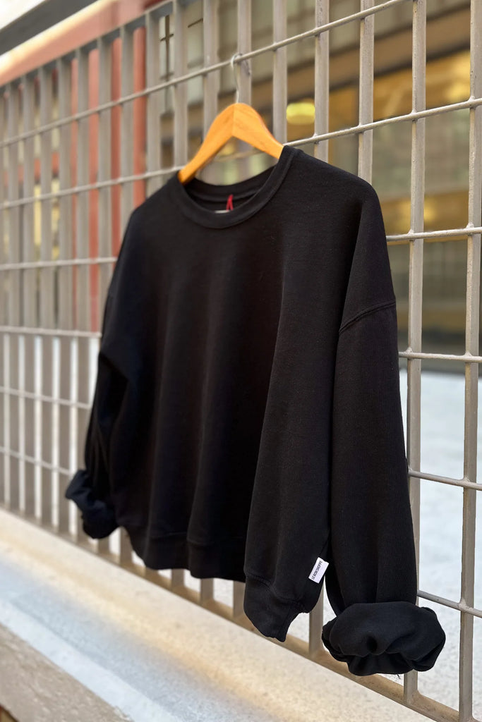 Cali Jersey Sweatshirt (True Black) by Le Bon Shoppe