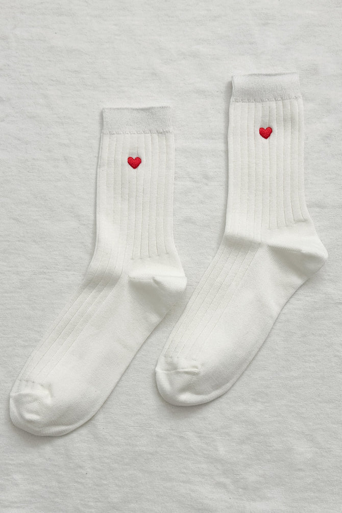 Heart Her Socks (Classic White) by Le Bon Shoppe