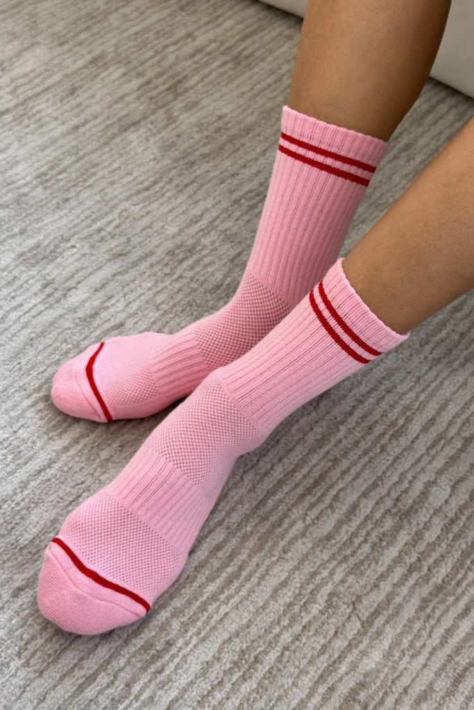 Boyfriend Socks (Amour Pink) by Le Bon Shoppe