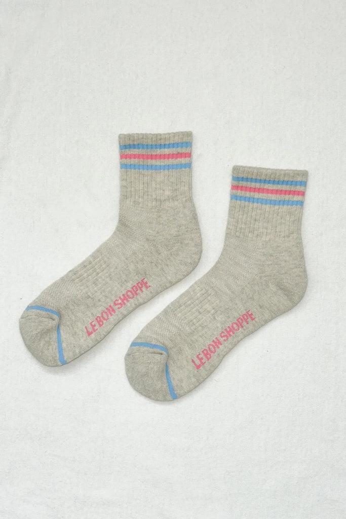 Girlfriend Socks (Bright Grey) by Le Bon Shoppe