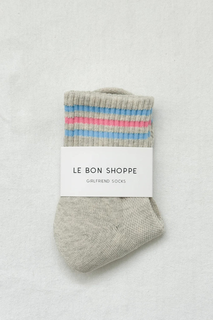 Girlfriend Socks (Bright Grey) by Le Bon Shoppe