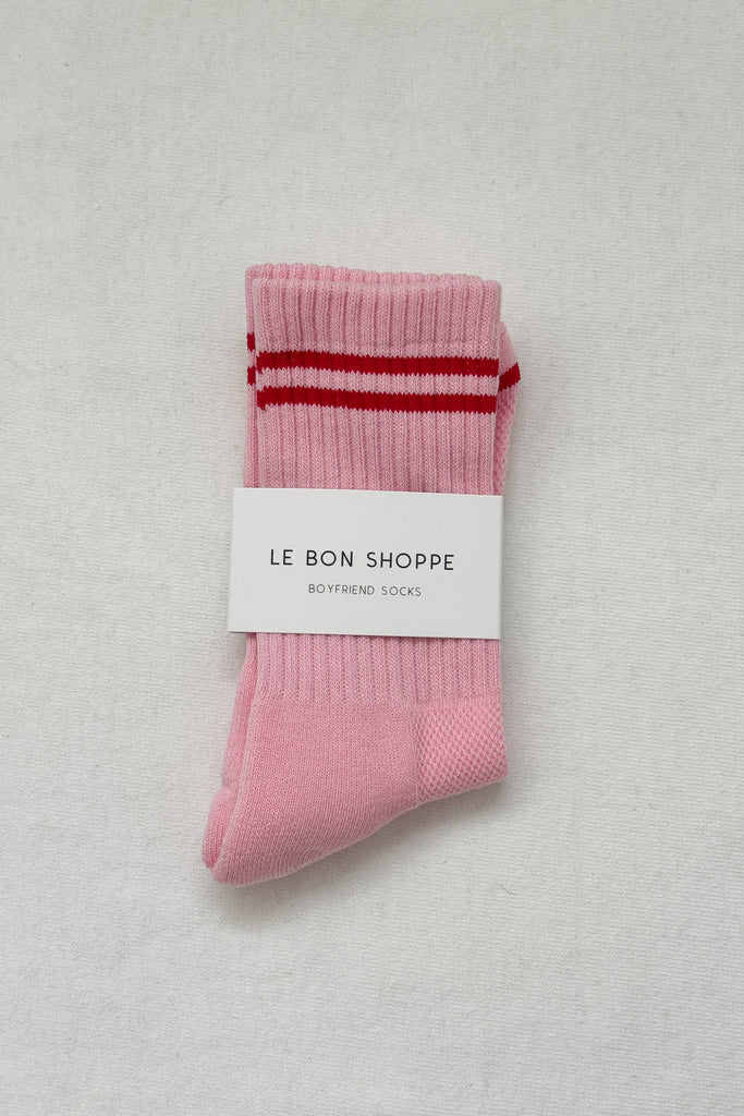 Boyfriend Socks (Amour Pink) by Le Bon Shoppe