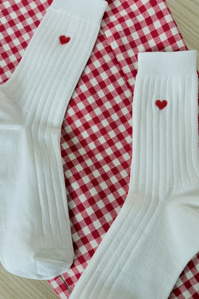 Heart Her Socks (Classic White) by Le Bon Shoppe