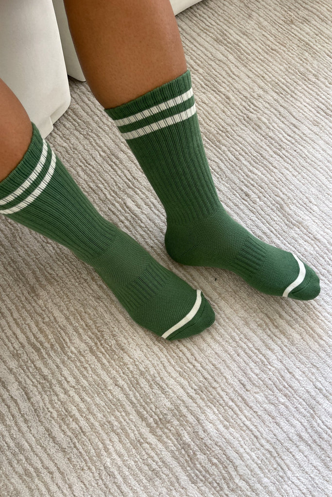 Extended Boyfriend Socks (Moss) by Le Bon Shoppe