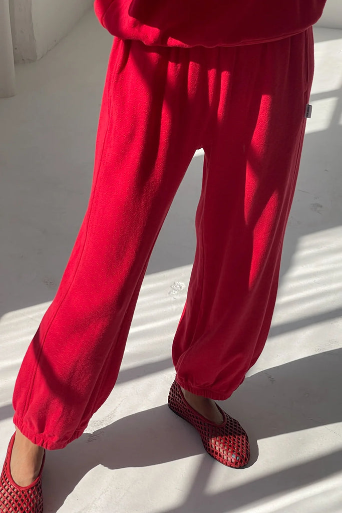 Pointelle Balloon Pants (Red Apple) by Le Bon Shoppe