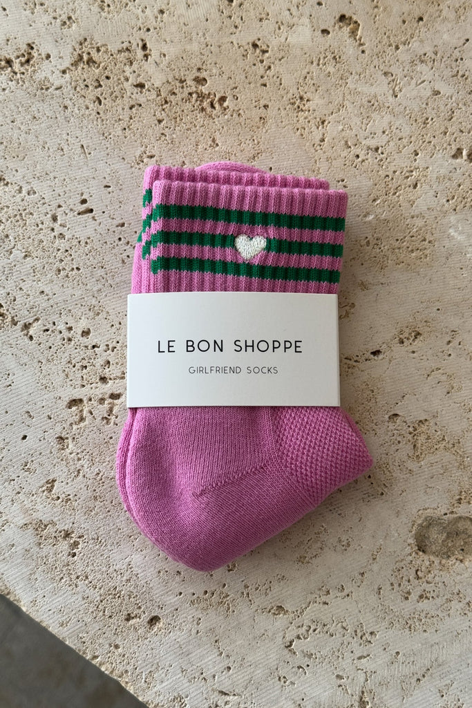 Heart Girlfriend Socks (Rose Pink) by Le Bon Shoppe