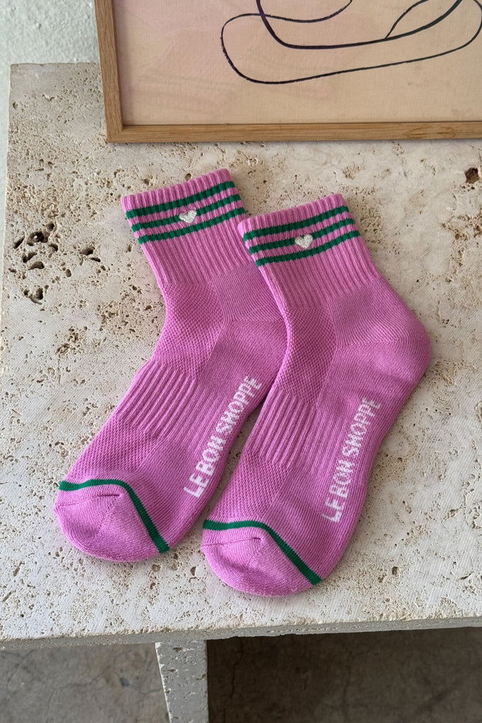 Heart Girlfriend Socks (Rose Pink) by Le Bon Shoppe