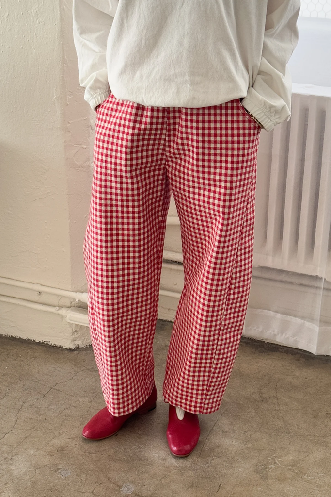 Arc Pants (Red Gingham) by Le Bon Shoppe