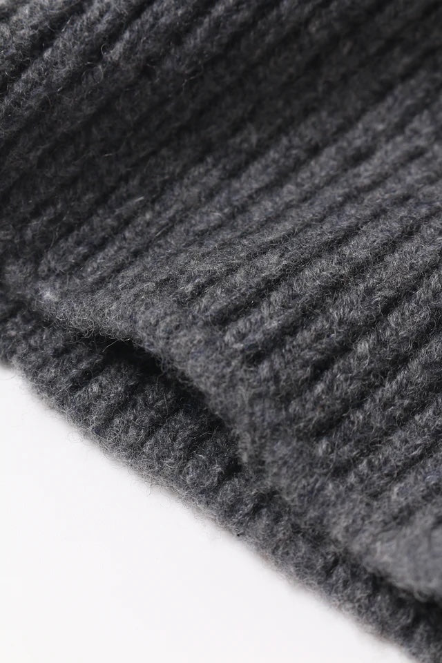 Cashmere Wool Beanie (Dark Grey)