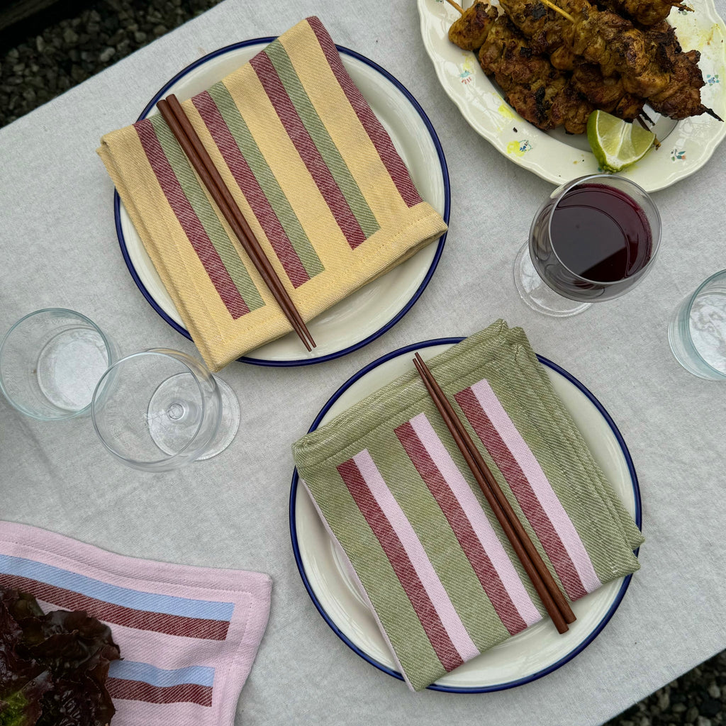 Napkin Set (Cottage Stripe) by KJP