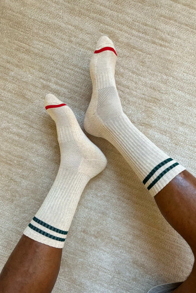 Extended Boyfriend Socks (Oatmeal) by Le Bon Shoppe