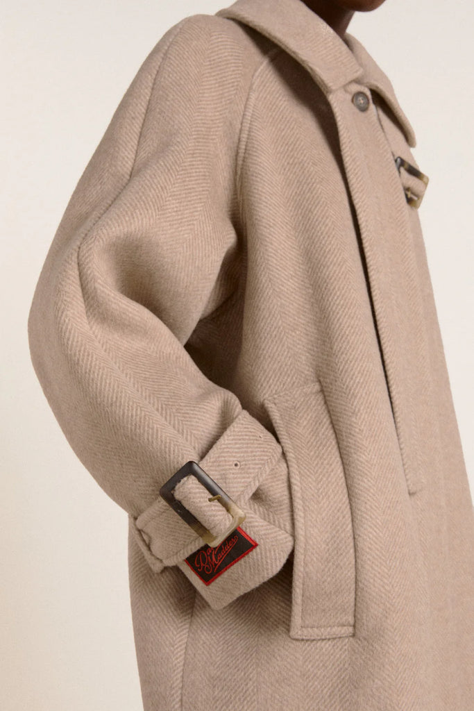 Jude Wool Coat (Oat) by Damson Madder
