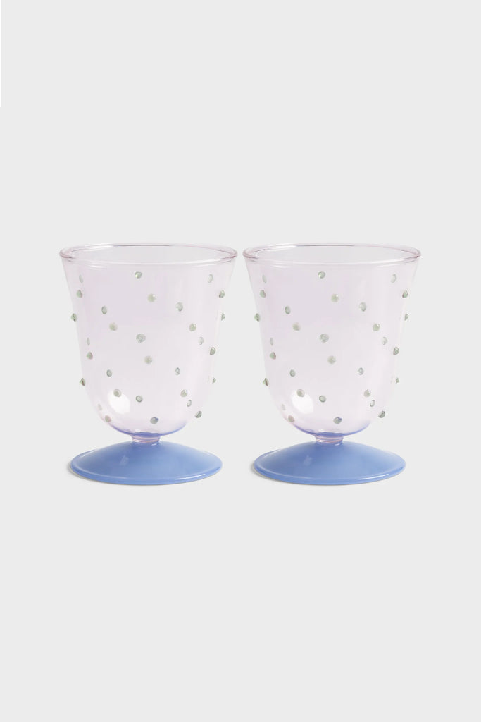 Dot Glass Set (Pink) by Yo Home