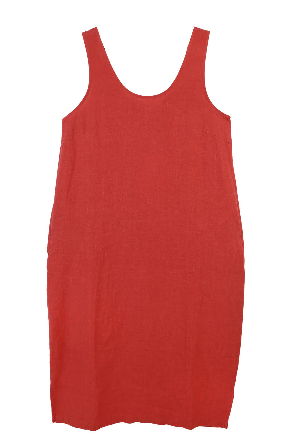 red tank top dress Basic Linen Shift Dress (Paprika) | The Yo Store