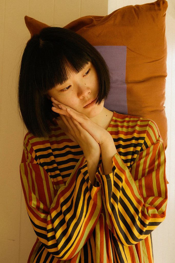 Alder Dress (Painters Stripe) by L.F. Markey