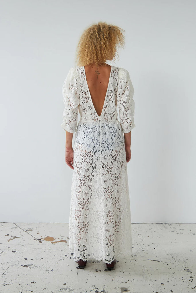 Lace Maxi Dress (Ecru) by Stella Nova