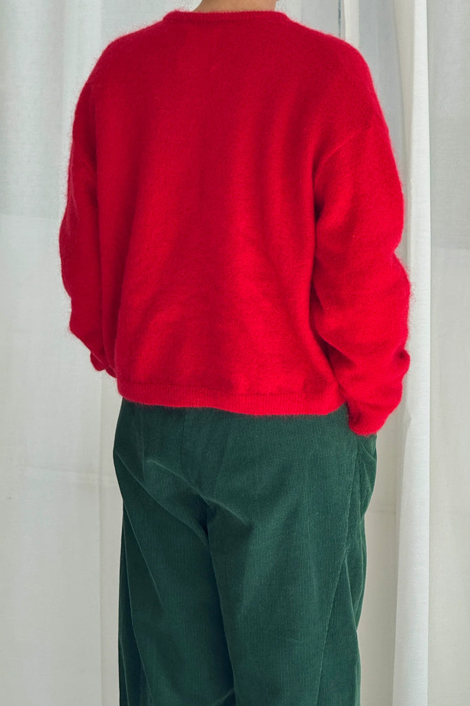 Leila Mohair Cardigan (Red) by Le Bon Shoppe