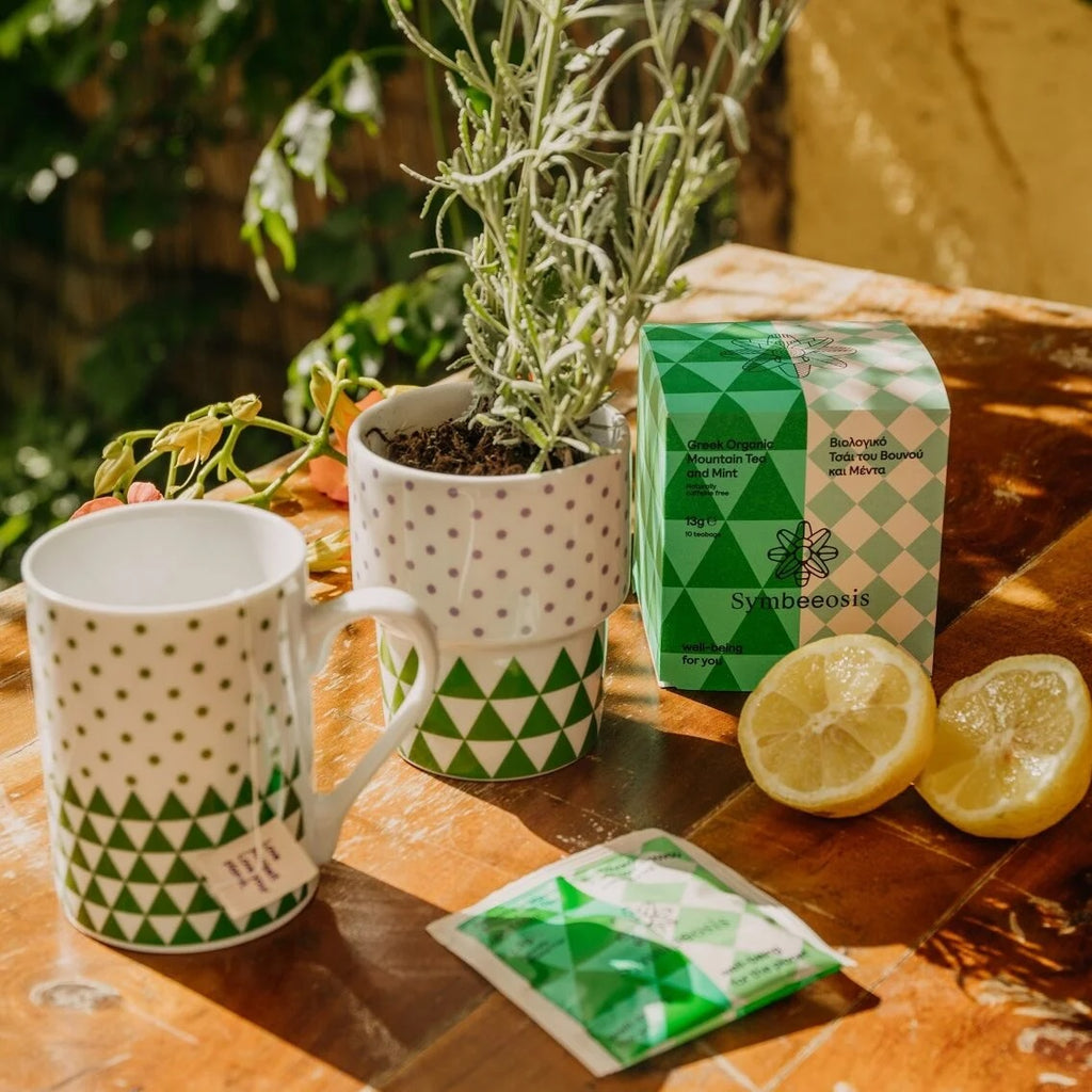Greek Organic Mountain Tea and Mint by Symbeeosis
