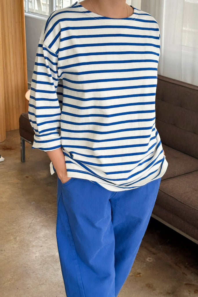 Marseille Top (Blue/Cream) by Le Bon Shoppe