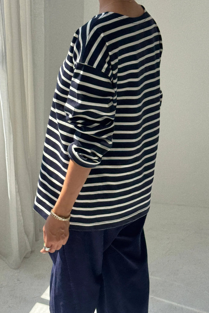 Marseille Top (White/Navy) by Le Bon Shoppe