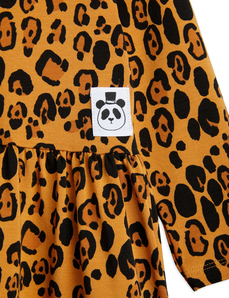 Leopard Long Sleeve Dress by Mini Rodini
