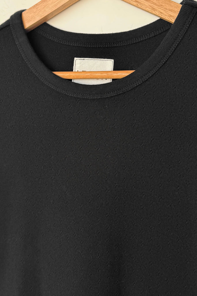 Pointelle Babe Tee (Black) by Le Bon Shoppe