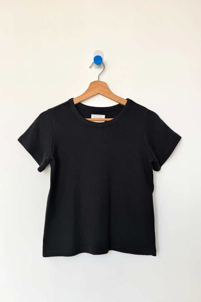 Pointelle Babe Tee (Black) by Le Bon Shoppe