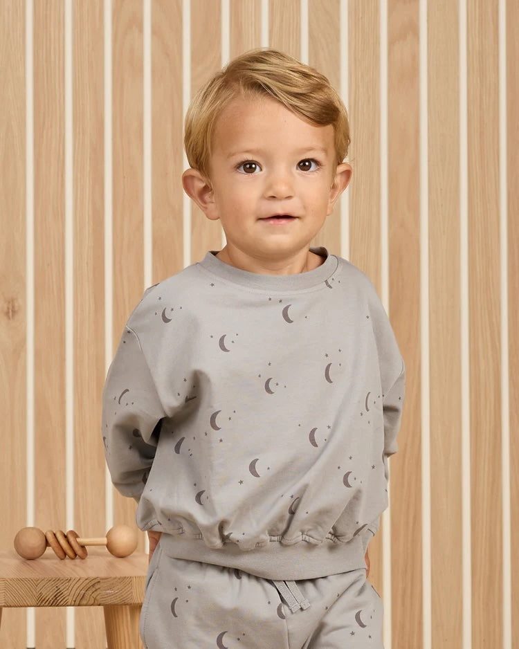 Relaxed Sweatshirt (Moon) size 3-6 m only by Quincy Mae